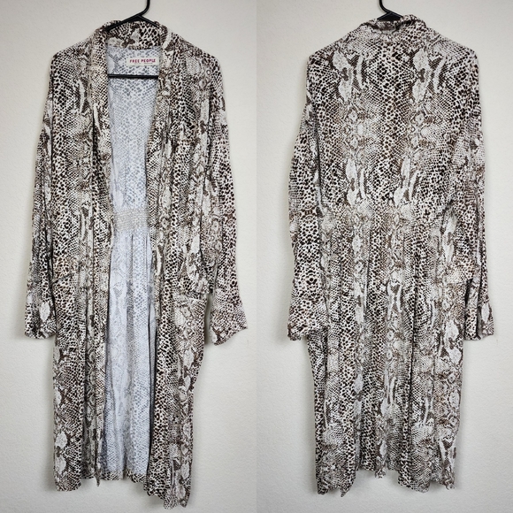 Free People Snake Print Cardigan Duster - Picture 4 of 12